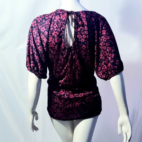 ❗Studio Cowl neck  Satin Navy & Pink Blouse❗❗ - Picture 3 of 3